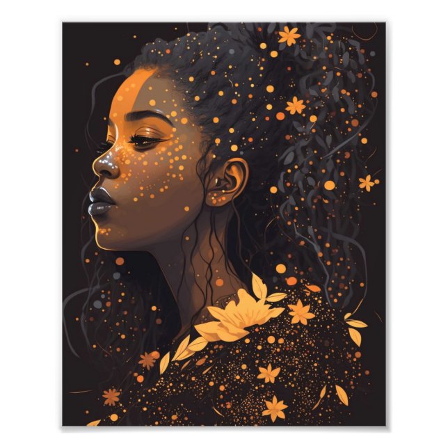 Beautiful Black Girl Photo Print (Front)