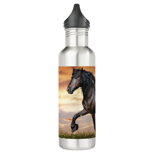 Beautiful Black Horse 710 Ml Water Bottle (Left)