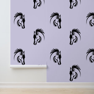 Beautiful Black Horse Design Wallpaper