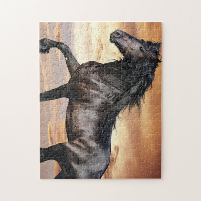 Beautiful Black Horse Jigsaw Puzzle (Vertical)