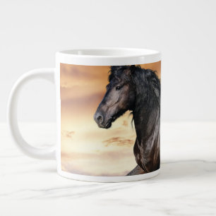 Beautiful Black Horse Large Coffee Mug