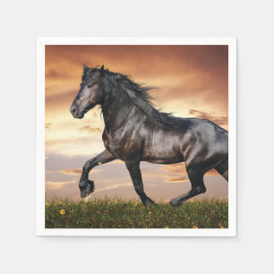 Beautiful Black Horse Napkin