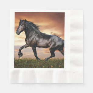 Beautiful Black Horse Napkin