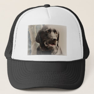 Beautiful Black Labrador Retriever Portrait Trucker Hat