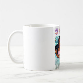 Beautiful black mermaid seashells African  Coffee Mug