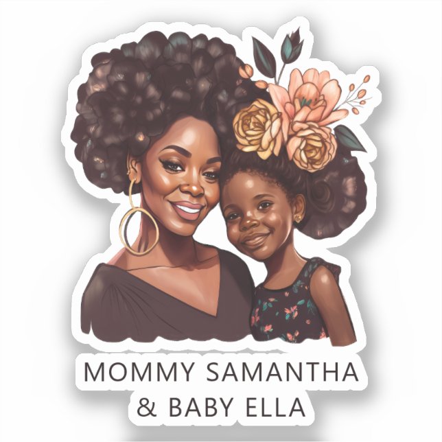 Beautiful Black Mum and Daughter (10) (Front)
