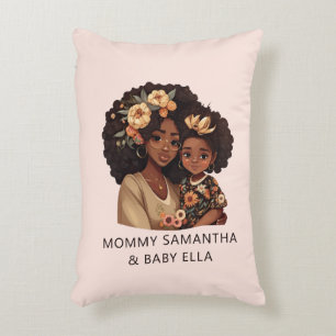 Beautiful Black Mum and Daughter (10) Decorative Cushion