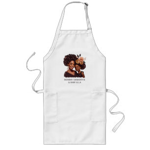 Beautiful Black Mum and Daughter (10) Long Apron