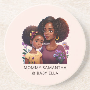 Beautiful Black Mum and Daughter (12) Coaster