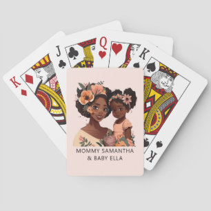 Beautiful Black Mum and Daughter (13) Playing Cards
