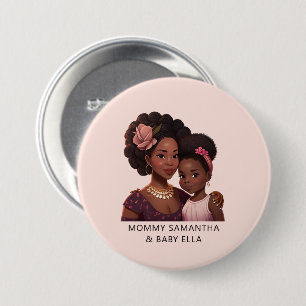 Beautiful Black Mum and Daughter (14) 7.5 Cm Round Badge