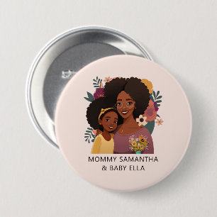 Beautiful Black Mum and Daughter (15) 7.5 Cm Round Badge