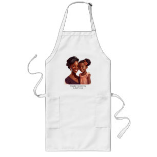 Beautiful Black Mum and Daughter (19) Long Apron