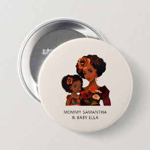 Beautiful Black Mum and Daughter (20) 7.5 Cm Round Badge