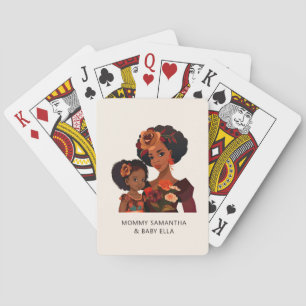 Beautiful Black Mum and Daughter (20) Playing Cards