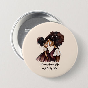 Beautiful Black Mum and Daughter (24) 7.5 Cm Round Badge