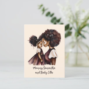Beautiful Black Mum and Daughter (24) Postcard