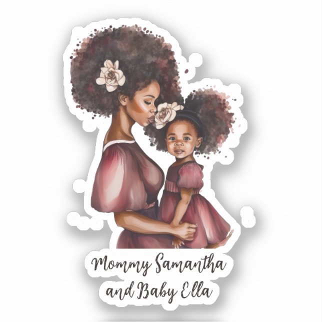 Beautiful Black Mum and Daughter (27) (Front)