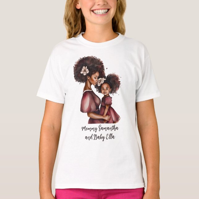 Beautiful Black Mum and Daughter (27) T-Shirt (Front)