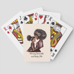 Beautiful Black Mum and Daughter (28) Playing Cards