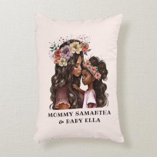 Beautiful Black Mum and Daughter (2) Decorative Cushion