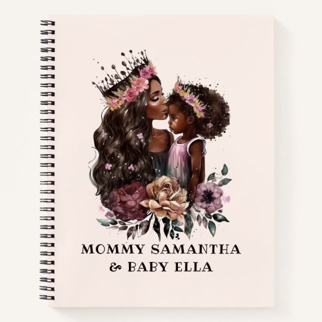Beautiful Black Mum and Daughter (3) Notebook (Front)