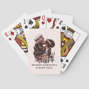 Beautiful Black Mum and Daughter (3) Playing Cards