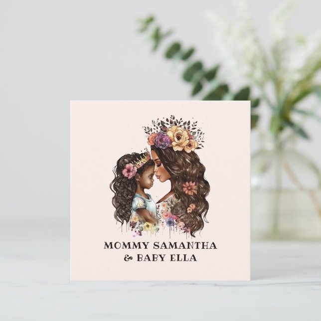 Beautiful Black Mum and Daughter (4) (Standing Front)