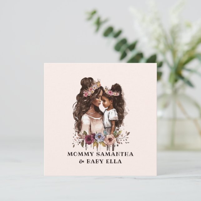 Beautiful Black Mum and Daughter (5) (Standing Front)