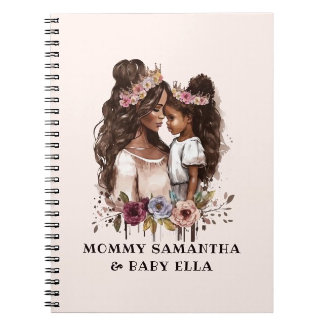 Beautiful Black Mum and Daughter (5) Notebook (Front)