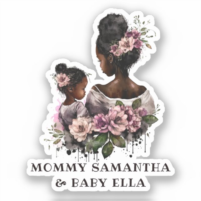 Beautiful Black Mum and Daughter (7) (Front)