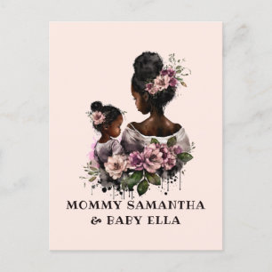 Beautiful Black Mum and Daughter (7) Postcard