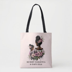 Beautiful Black Mum and Daughter (7) Tote Bag