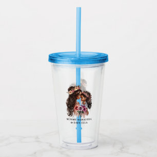 Beautiful Black Mum and Daughter Acrylic Tumbler