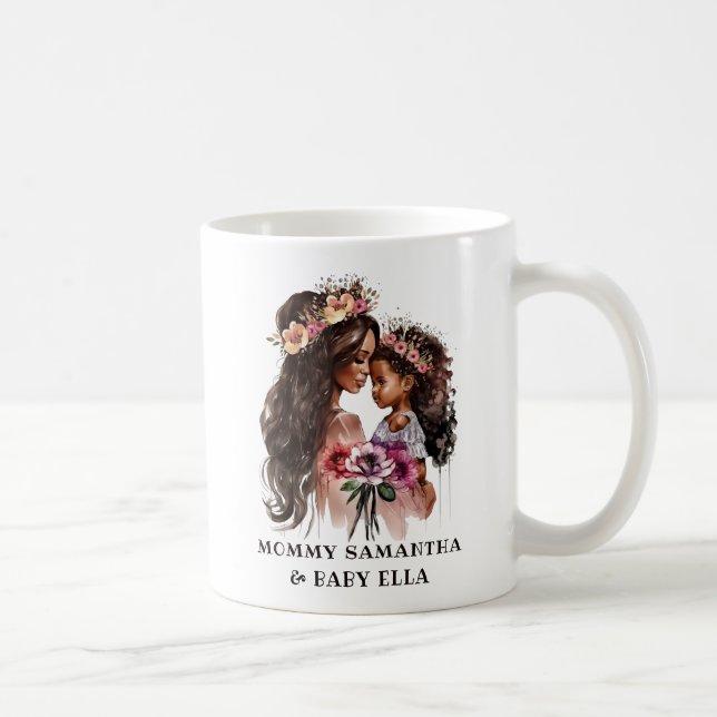 Beautiful Black Mum and Daughter Coffee Mug (Right)