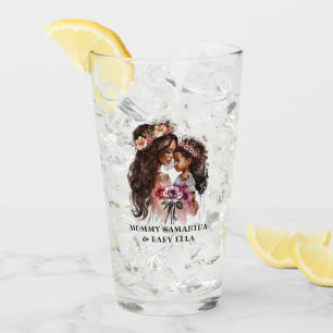 Beautiful Black Mum and Daughter Glass