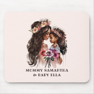 Beautiful Black Mum and Daughter Mouse Pad