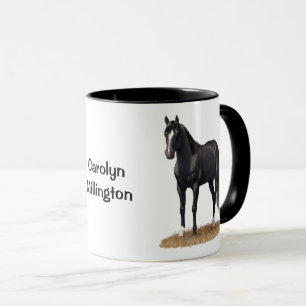 Beautiful Black Quarter Horse Stallion Mug