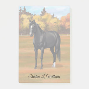Beautiful Black Quarter Horse Stallion Post-it Notes