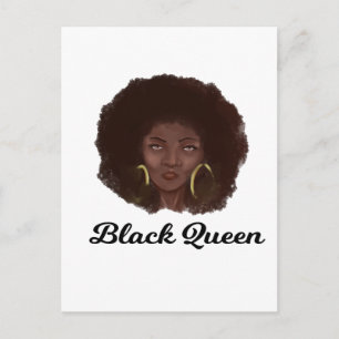 Beautiful Black Queen Postcard