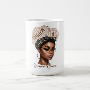 Beautiful Black Queen/Scorpio Coffee Mug