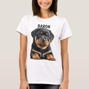 BEAUTIFUL BLACK & TAN ROTTWEILER DOG FACE T-Shirt
