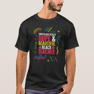 Beautiful Black Teacher Black Teacher Afro Woman P T-Shirt
