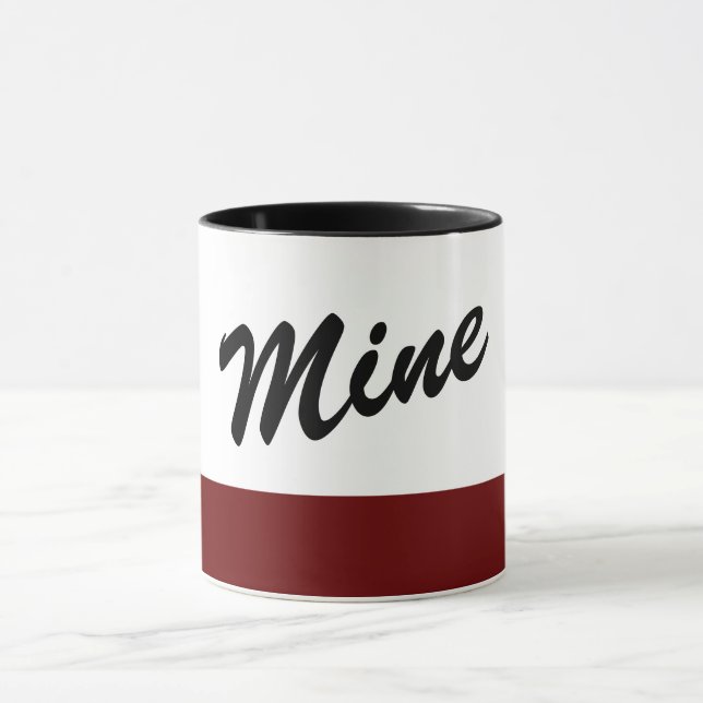 Beautiful Black White Red Mine Mug (Center)