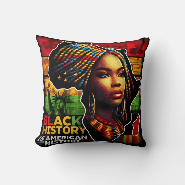 Beautiful Black Woman Cushion (Front)