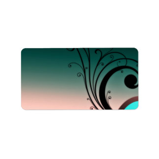 Beautiful blackish swirls label