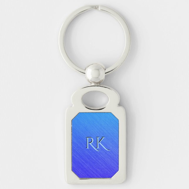 Beautiful Blended Blue Key Ring (Front)