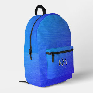 Beautiful Blended Blue Monogram Printed Backpack