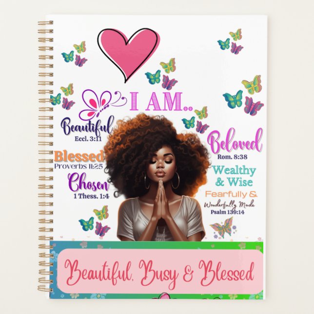 Beautiful, Blessed and Busy Monthly Planner (Front)