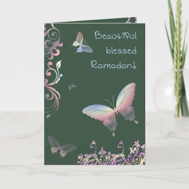 Beautiful blessed Ramadan - Greetings Card (Front)